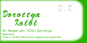 dorottya kolbl business card